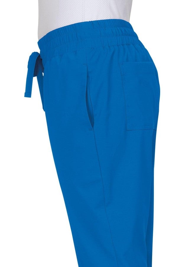 KOI Basics Gemma Women's 5-Pocket Stretch Jogger Royal Blue Small - Image 3